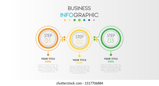 Business infographic. Timeline data visualization with step, number, or option design template. Vector Illustration