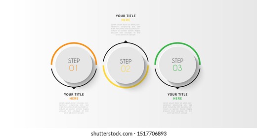 Business infographic. Timeline data visualization with step, number, or option design template. Vector Illustration
