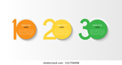 Business infographic. Timeline data visualization with step, number, or option design template. Vector Illustration
