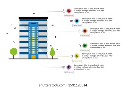 business infographic timeline design template and Steps to Building a business with icons and 6 steps.
Can be used for workflow layouts, diagrams, annual reports, web design.