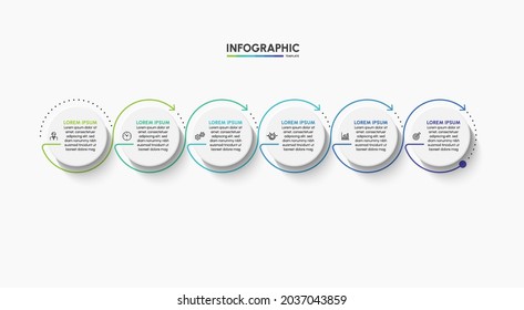 Business infographic timeline icons designed for abstract background template