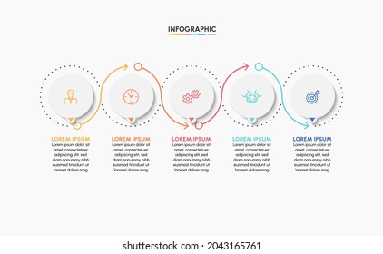 Business infographic timeline icons designed for abstract background template