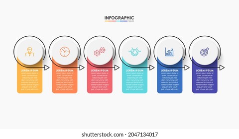 Business infographic timeline icons designed for abstract background template