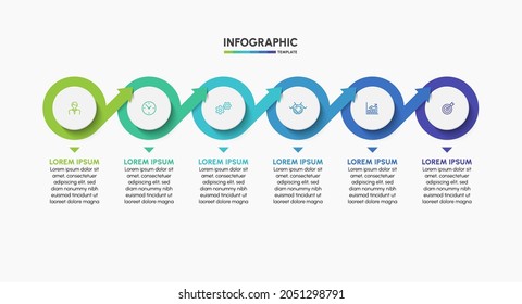 Business infographic timeline icons designed for abstract background template