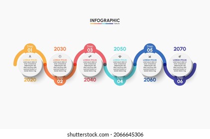 Business infographic timeline icons designed for abstract background template
