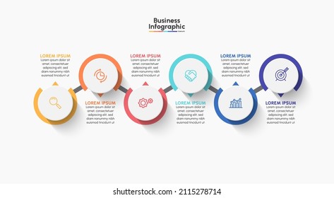 Business infographic timeline icons designed for abstract background template