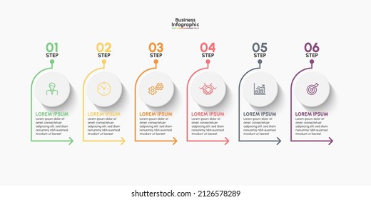 Business infographic timeline icons designed for abstract background template