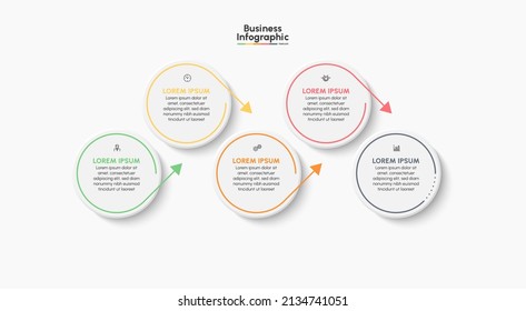 Business infographic timeline icons designed for abstract background template