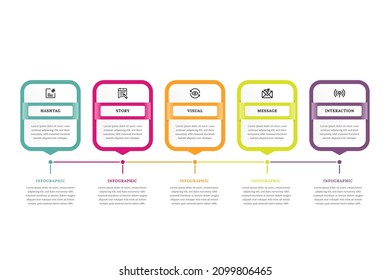 Infografía empresarial, Línea de tiempo, Proceso, Pasos, Plantilla de negocio vectorial para presentaciones, Ilustración vectorial, Gráfico, Valor básico, Águila, Infografía de elementos.