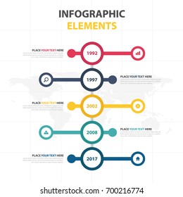 Business Infographic timeline process template, Colorful Banner text box desgin for presentation, presentation for workflow diagram design