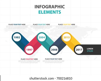 Business Infographic timeline process template, Colorful Banner text box desgin for presentation, presentation for workflow diagram design