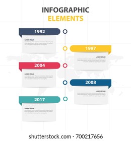 Business Infographic Timeline Process Template, Colorful Banner Text Box Desgin For Presentation, Presentation For Workflow Diagram Design