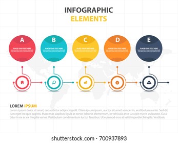 Business Infographic timeline process template, Colorful Banner text box desgin for presentation, presentation for workflow diagram design
