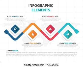Business Infographic timeline process template, Colorful Banner text box design for presentation, presentation for workflow diagram design