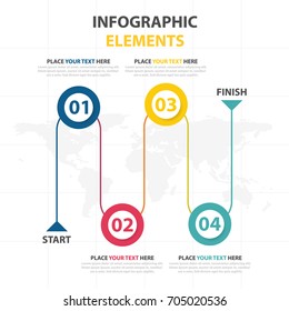 Business Infographic timeline process template, Colorful Banner text box design for presentation, presentation for workflow diagram design