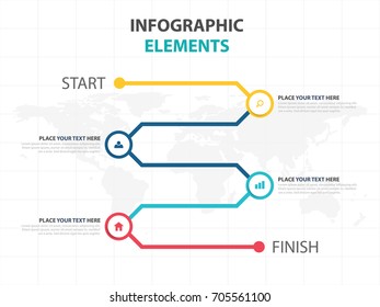 Business Infographic timeline process template, Colorful Banner text box design for presentation, presentation for workflow diagram design