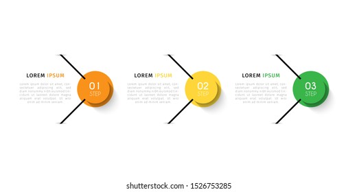 Business infographic. Timeline visualization infographic with steps, options, or number. Vector Template