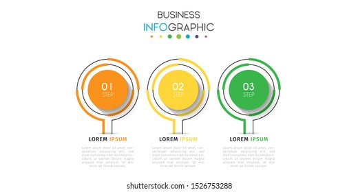 Business infographic. Timeline visualization infographic with steps, options, or number. Vector Template