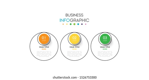 Business infographic. Timeline visualization infographic with steps, options, or number. Vector Template