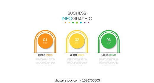 Business infographic. Timeline visualization infographic with steps, options, or number. Vector Template