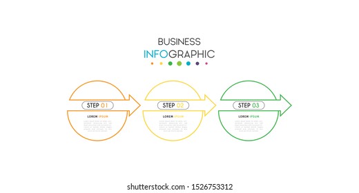 Business infographic. Timeline visualization infographic with steps, options, or number. Vector Template