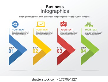 Business infographic triangle geometry shape design. Creative concept for infographic.