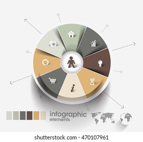 Business Infographic UI Vector Background.