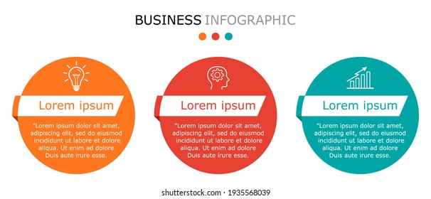 Business infographic Vector with 3 steps. Used for presentation,information,education,connection,marketing,
project,strategy,technology,learn,brainstorm,creative,growth,abstract,stairs,idea,text,work.