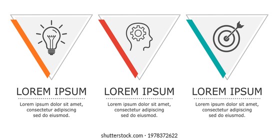 Business infographic Vector with 3 steps. Used for presentation,information,education,connection,marketing,
project,strategy,technology,brainstorm,creative,growth,abstract,stairs,idea,text,plan,work.