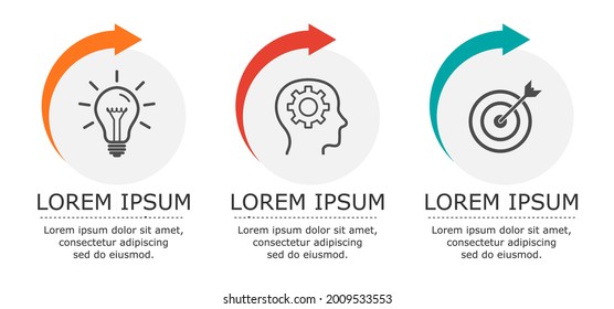 Business infographic Vector with 3 steps. Used for presentation,information,education,connection,marketing,
project,strategy,technology,learn,brainstorm,creative,growth,abstract,stairs,idea,text,work.