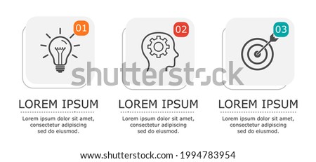 Business infographic Vector with 3 steps. Used for presentation,information,education,marketing,process,
project,strategy,learn,brainstorm,creative,growth,abstract,stairs,idea,text,sign,chart,work.