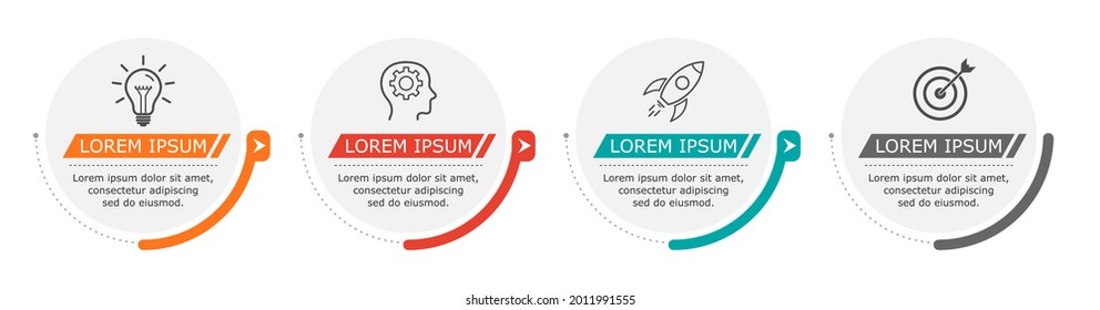 Business infographic Vector with 4 steps. Used for presentation,information,education,connection,marketing,
project,strategy,technology,learn,brainstorm,creative,growth,abstract,stairs,idea,text,work.