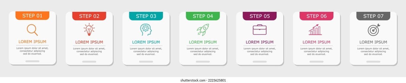 Vector de infografía empresarial con 4 pasos.