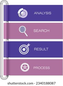 Business infographic Vector with 4 steps. Used for presentation,information,education,connection,marketing, project,strategy,technology,learn,brainstorm,creative,growth,abstract,stairs,idea,text,work.