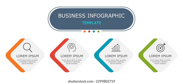 Business infographic Vector with 4 steps.Used for presentation,information,education,connection,marketing,
strategy,technology,learn,creative,growth,stairs,idea,flow,mobile,smartphone,phone,work.