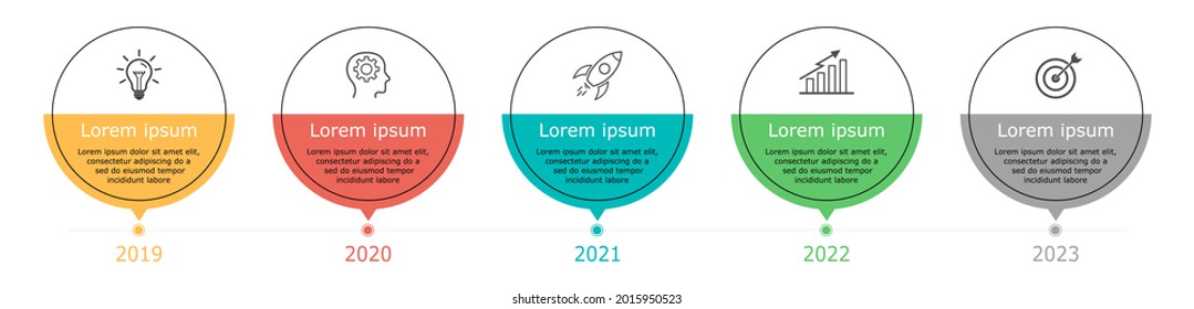 Business infographic Vector with 5 steps. Used for presentation,information,education,connection,marketing, project,strategy,technology,learn,brainstorm,creative,growth,abstract,stairs,idea,text,work.