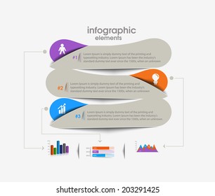 Business Infographic Vector Background. 