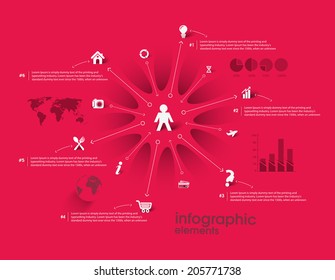 Business Infographic Vector Background. 