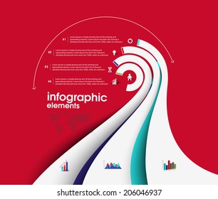 Business Infographic Vector Background. 