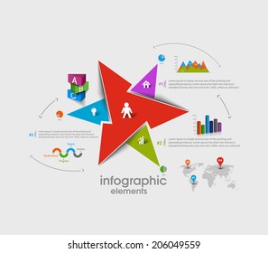 Business Infographic Vector Background. 