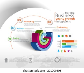 Business Infographic Vector Background Template. 