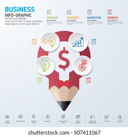 Business Info-graphic vector concept. Use for business, marketing, creative, web design and graphics. Vector, Background. Info-graphic inspire to drive your business project.