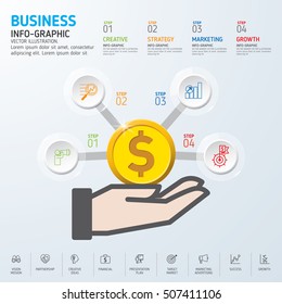 Business Info-graphic vector concept. Use for business, marketing, creative, web design and graphics. Vector, Background. Info-graphic inspire to drive your business project.