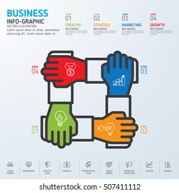 Business Info-graphic vector concept. Use for business, marketing, creative, web design and graphics. Vector, Background. Info-graphic inspire to drive your business project.