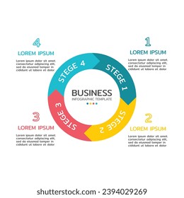 Infografía empresarial. Plantilla de diseño de ciclo de infografía vectorial con iconos y 6 opciones o pasos.	
