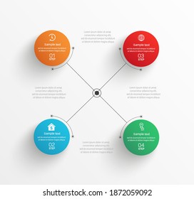 Business infographic vector design template with icons and 4 options or steps. Can be used for process, presentations, layout, banner, info graph 