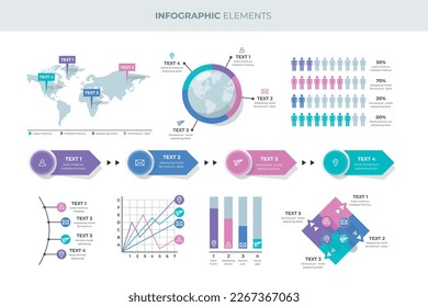 Business infographic vector elements set