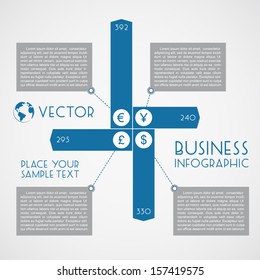 Business infographic. Vector flat design