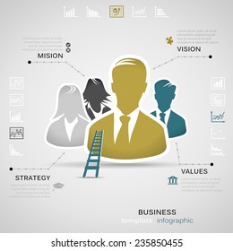 Business infographic vector illustration