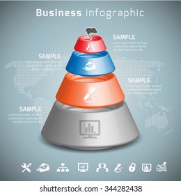 Business infographic - vector illustration
